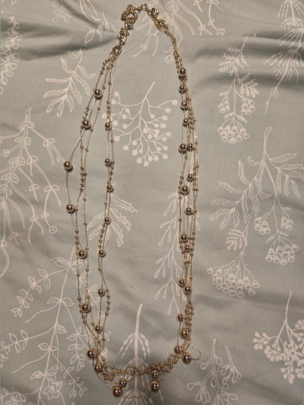 Chicos Multi-Strand Beaded Goldtone Necklace